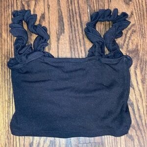 Black Zara tank top crop top size small